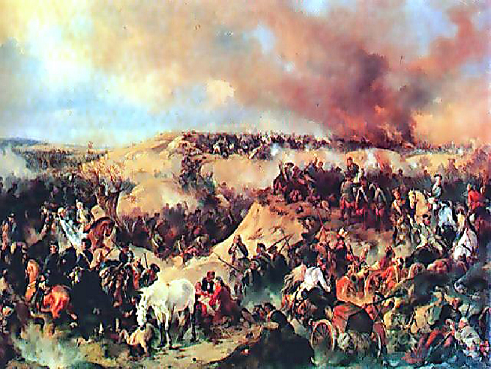 La Bataille de Kunersdof - par Alexander Kotzebue - 1848